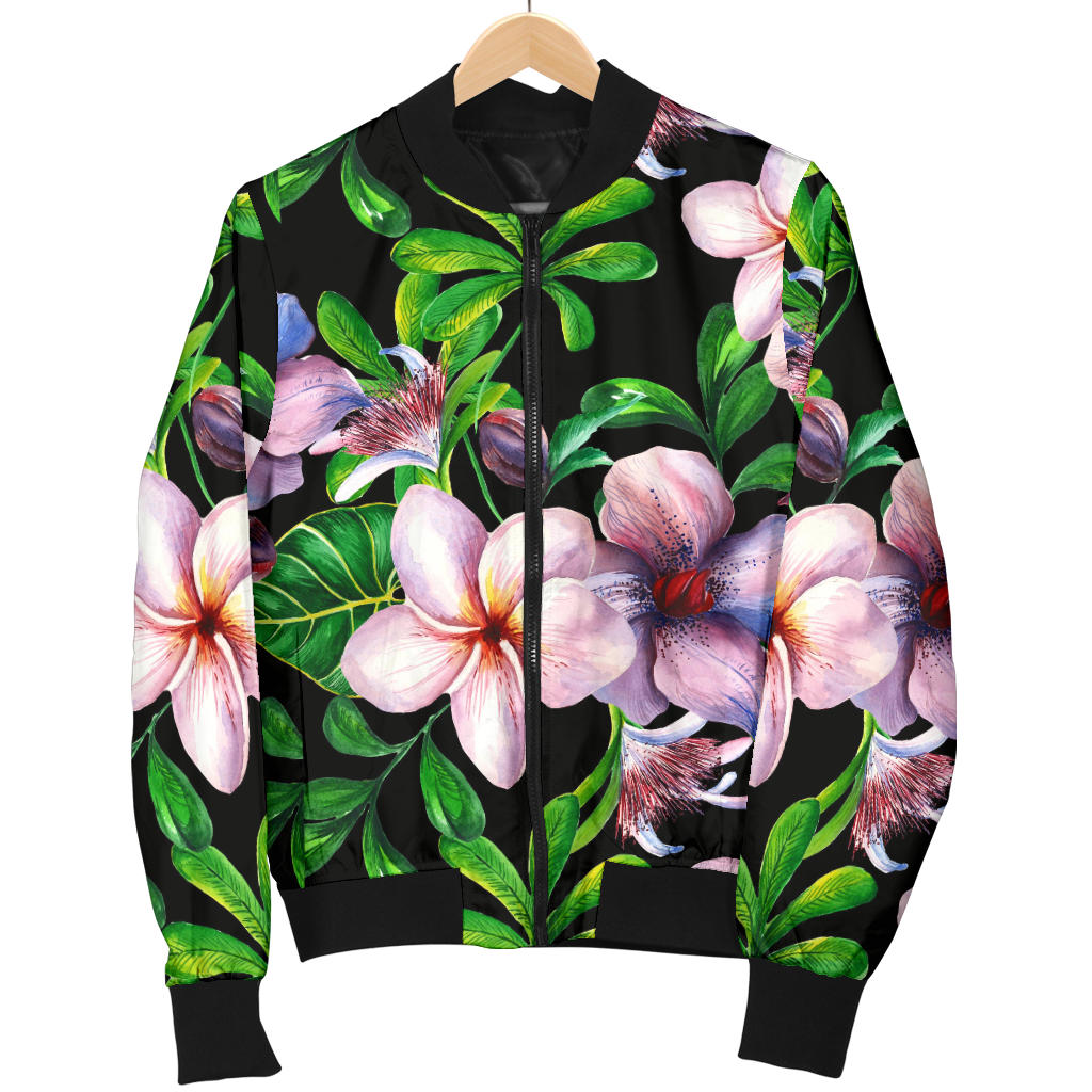 Plumeria Pattern Print Design PM01 Men Bomber Jacket
