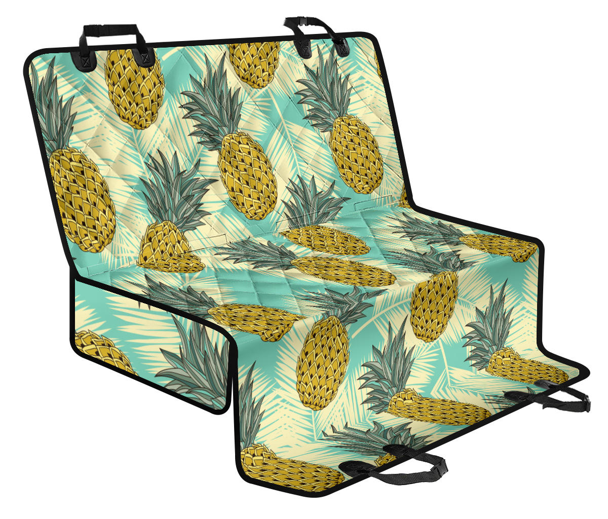Pineapple Pattern Print Design PP03 Rear Dog Seat Cover