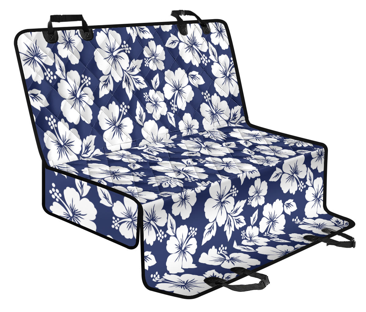 Hibiscus Pattern Print Design HB012 Rear Dog Seat Cover