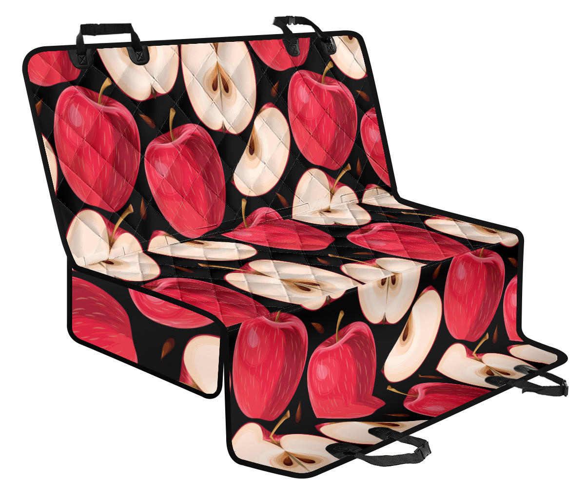 Apple Pattern Print Design AP02 Rear Dog Seat Cover