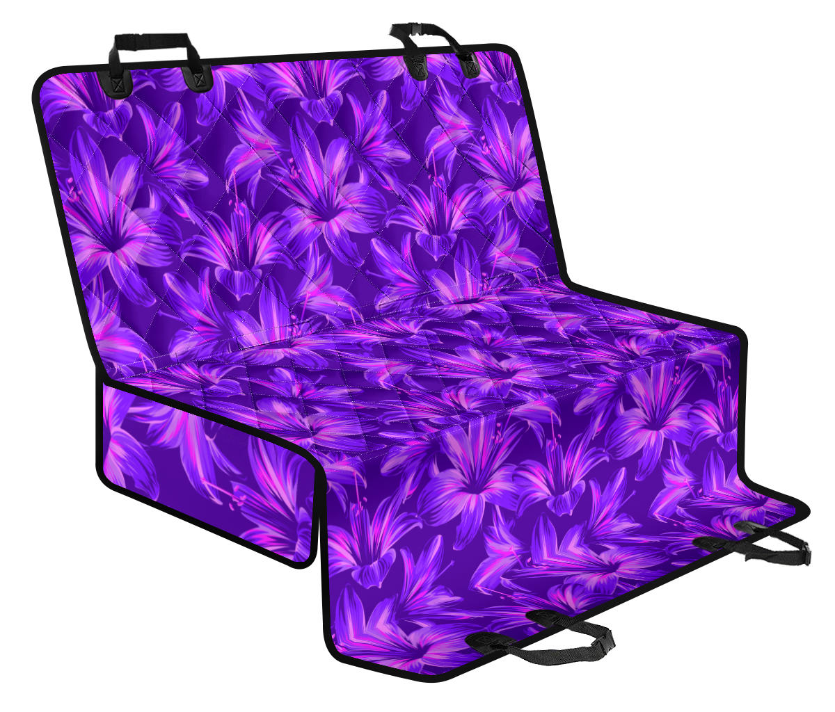 Amaryllis Pattern Print Design AL03 Rear Dog Seat Cover