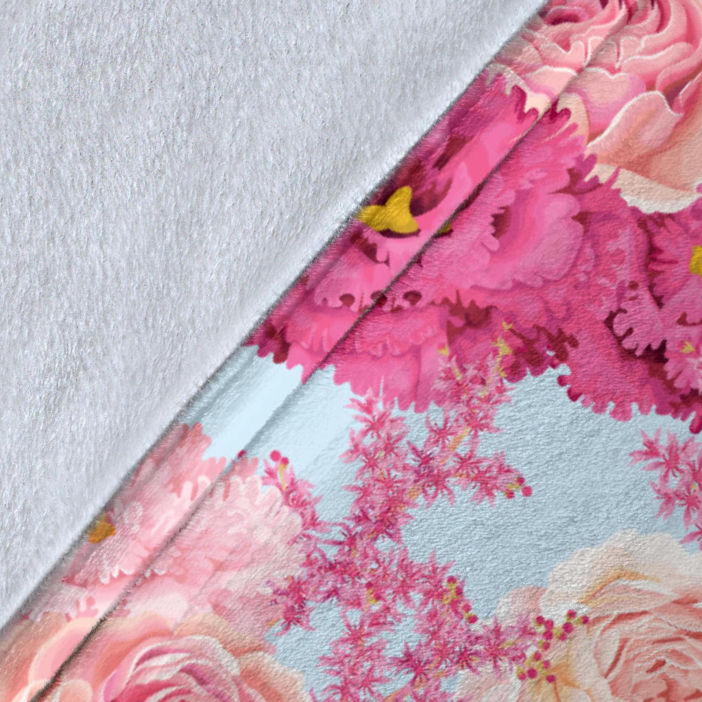 Lisianthus Pattern Print Design LT05 Fleece Blanket