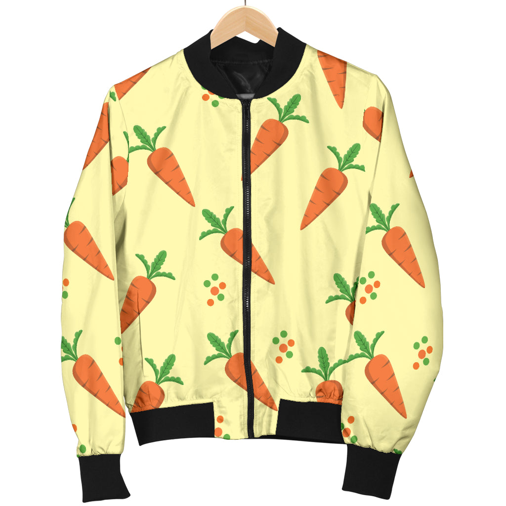 Carrot Pattern Print Design 04 Women's Bomber Jacket