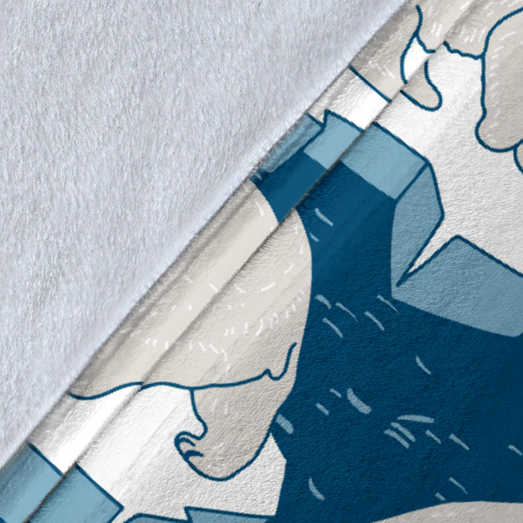 Polar Bear Pattern Print Design PB03 Fleece Blanket