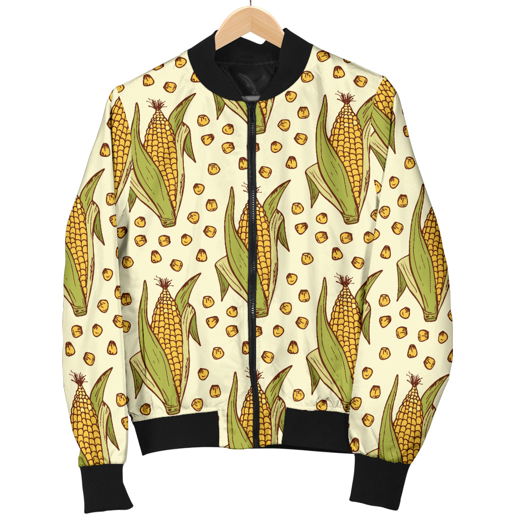 Corn Pattern Print Design 01 Women's Bomber Jacket