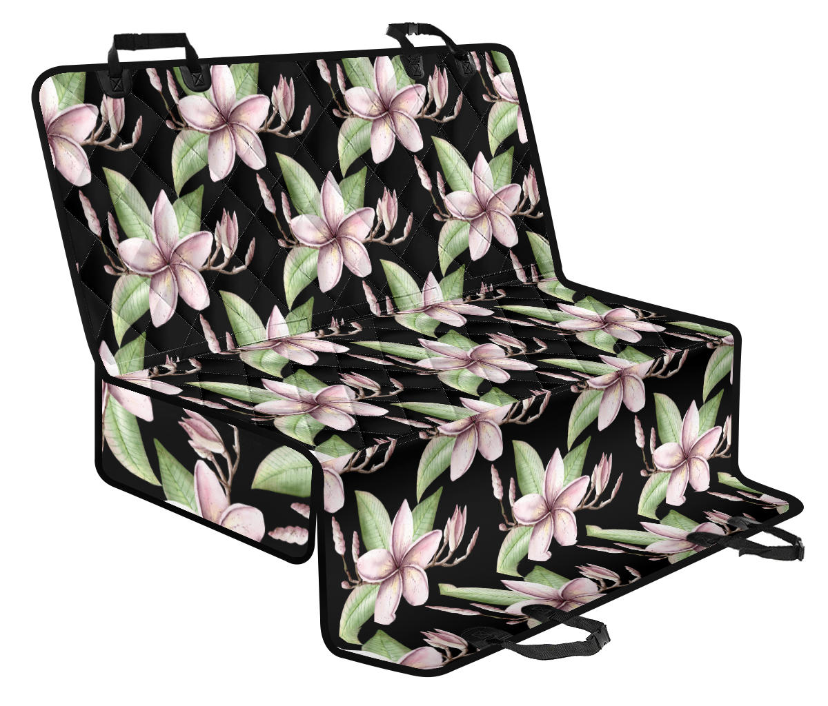 Plumeria Pattern Print Design PM02 Rear Dog Seat Cover