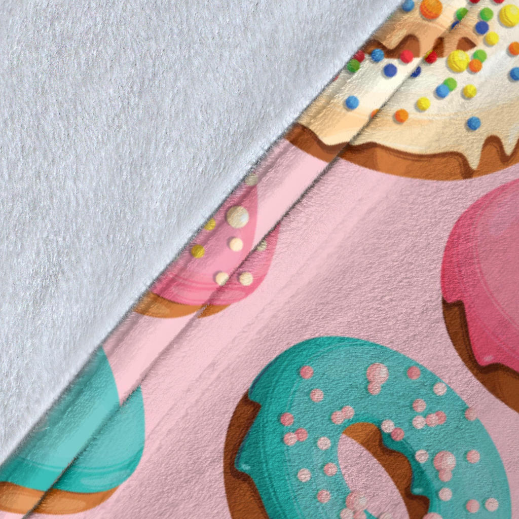 Donut Pattern Print Design DN06 Fleece Blanket
