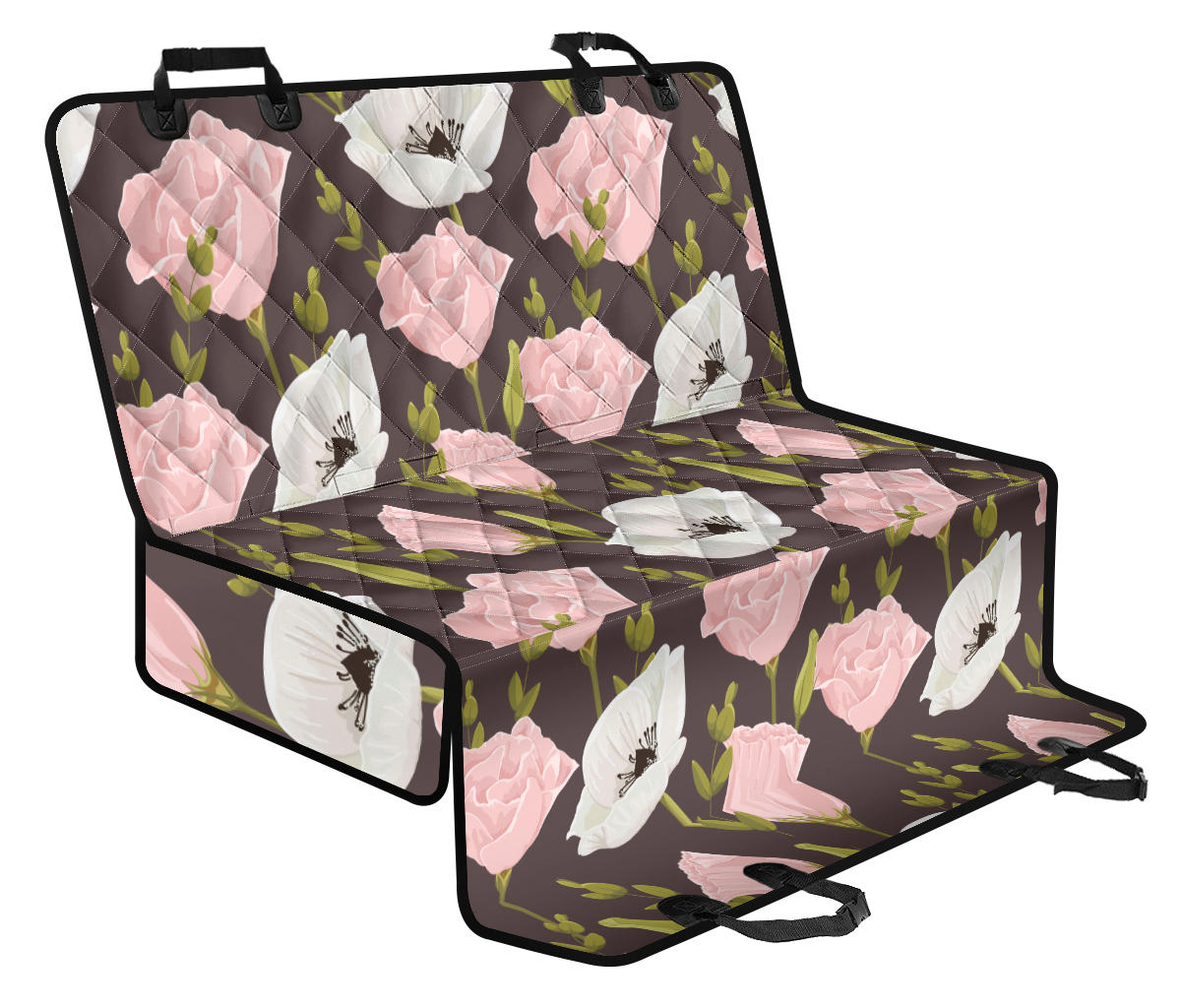 Anemone Pattern Print Design AM011 Rear Dog Seat Cover