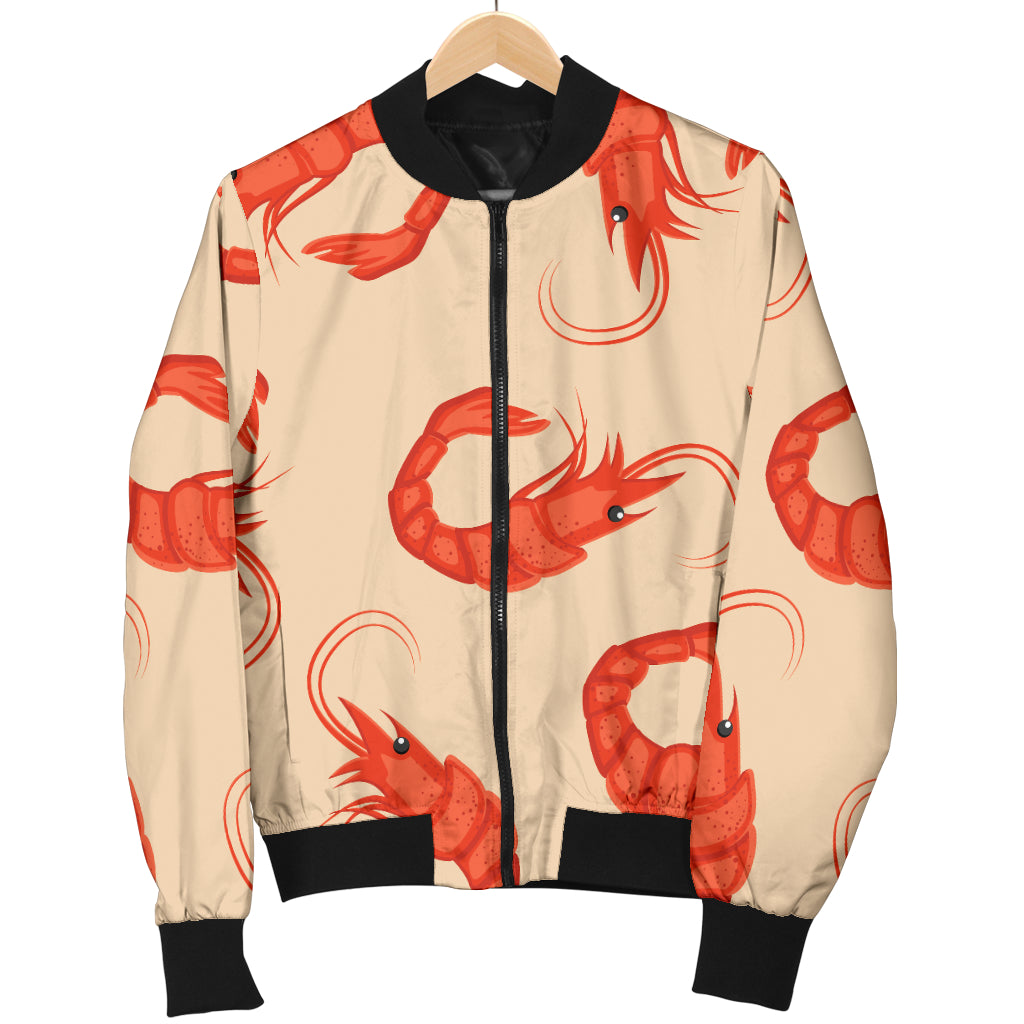 Prawn Pattern Print Design 02 Women's Bomber Jacket