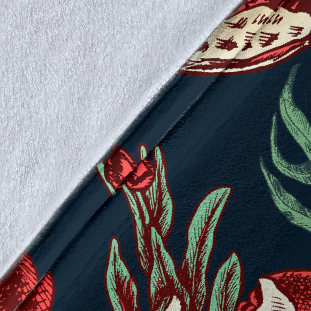 Pomegranate Pattern Print Design PG04 Fleece Blanket