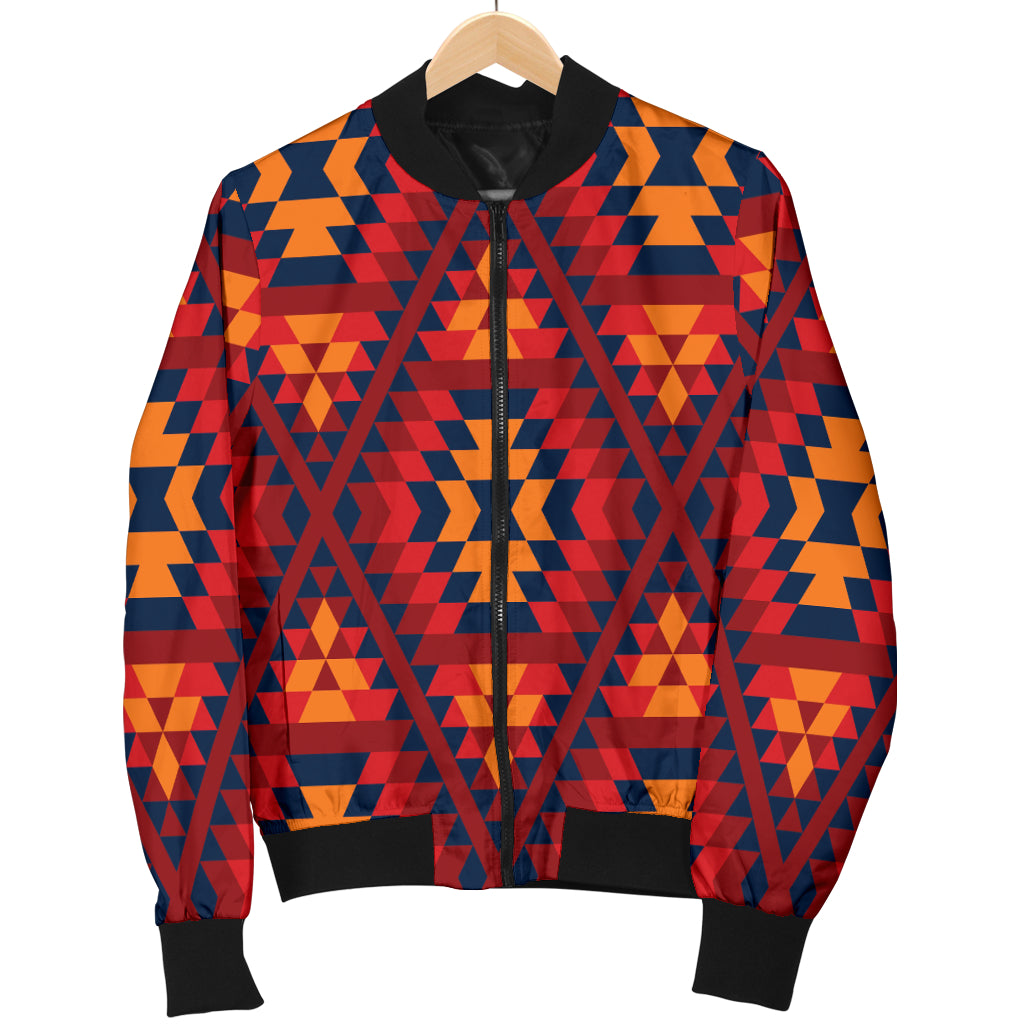 Navajo Pattern Print Design A03 Women's Bomber Jacket