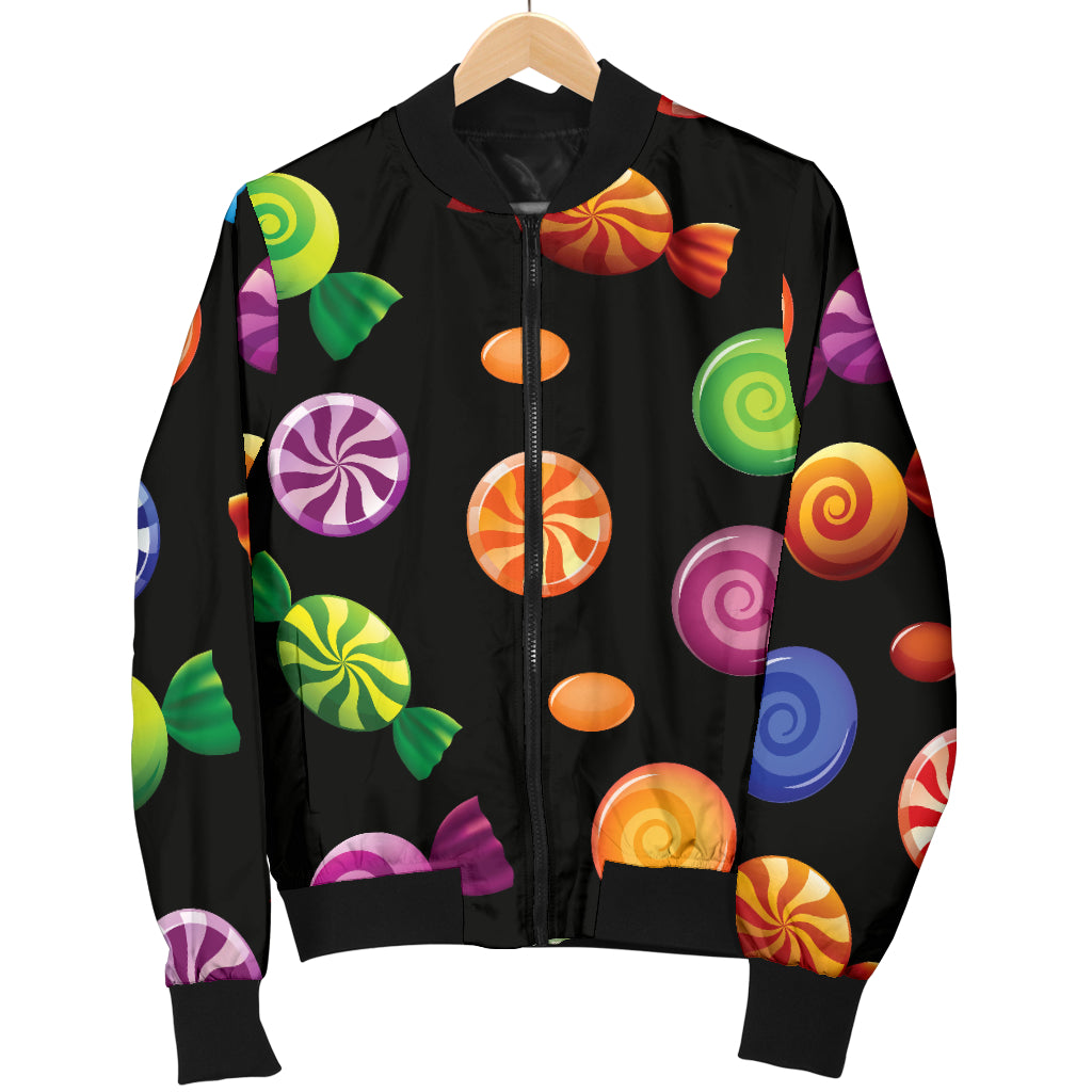 Candy Pattern Print Design 01 Women's Bomber Jacket