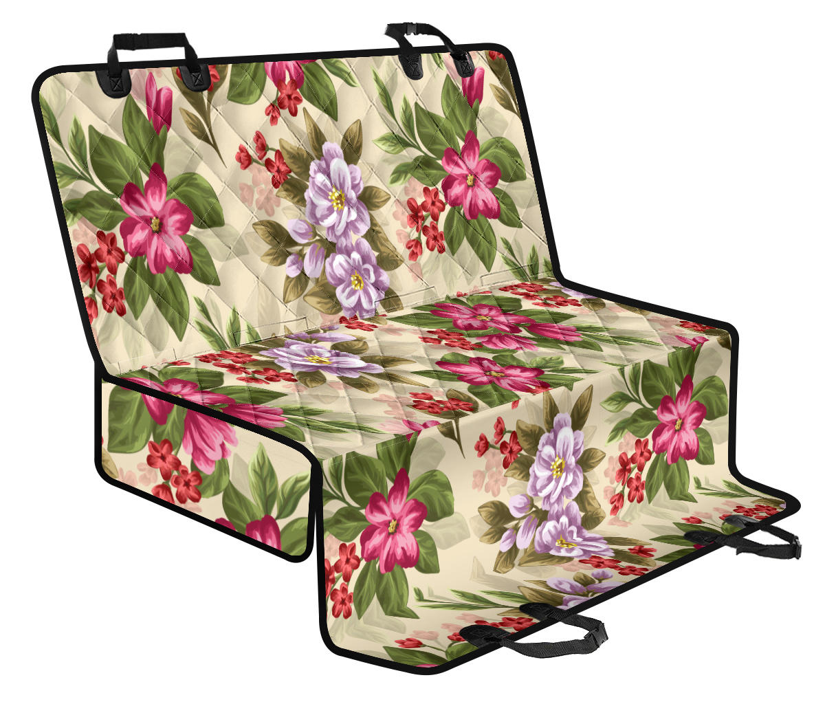 Summer Floral Pattern Print Design SF08 Rear Dog Seat Cover