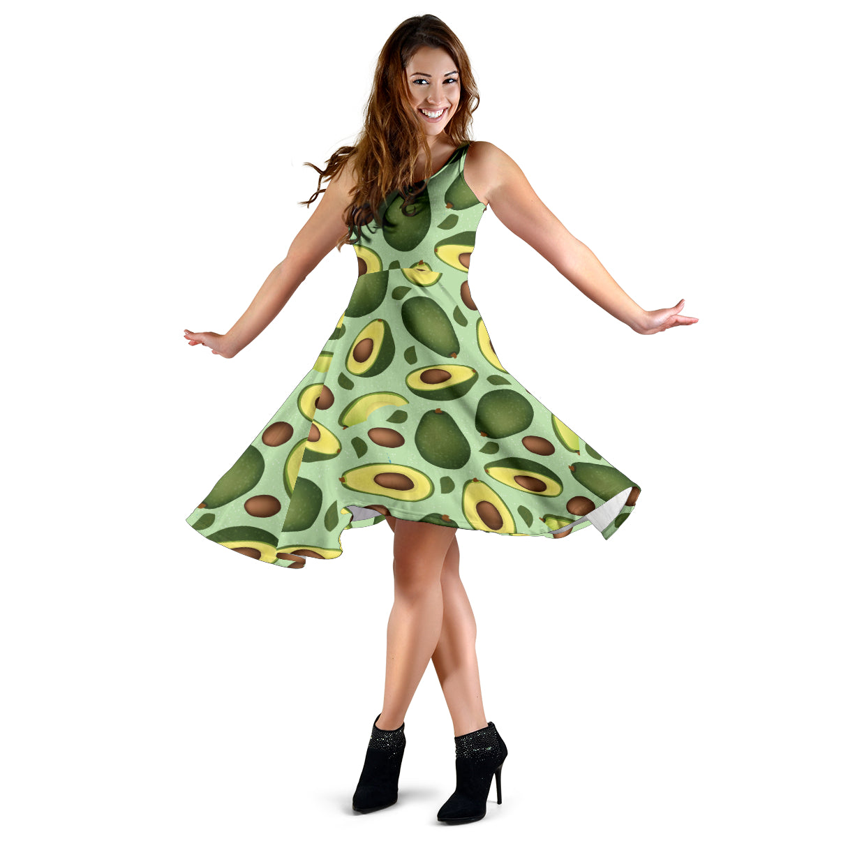 Avocado Pattern Print Design AC01 Midi Dress