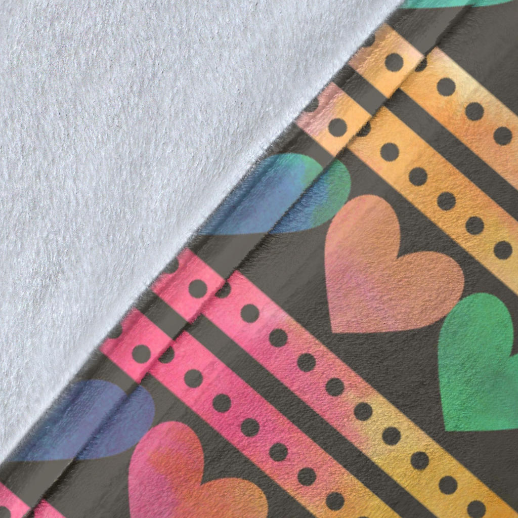 Heart Pattern Print Design HE010 Fleece Blanket