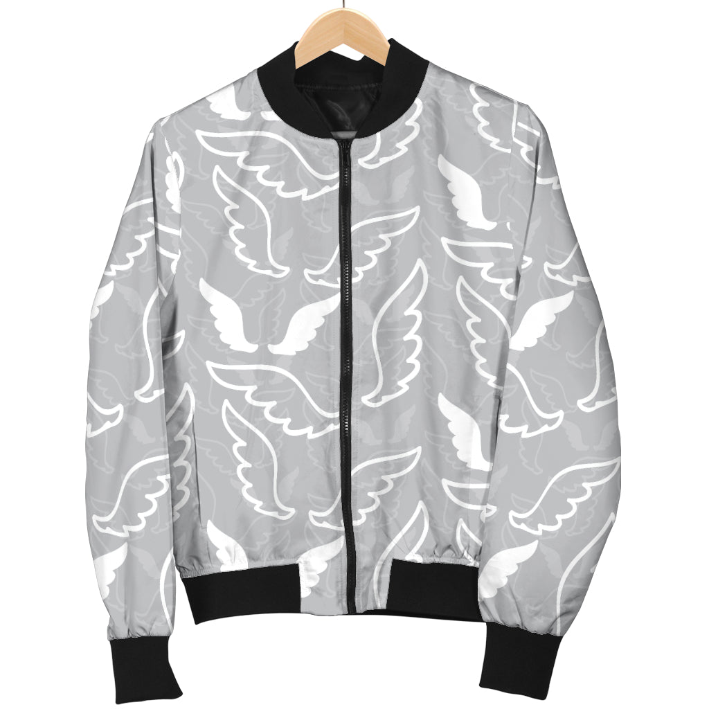 Angel Wings Pattern Print Design 01 Women's Bomber Jacket
