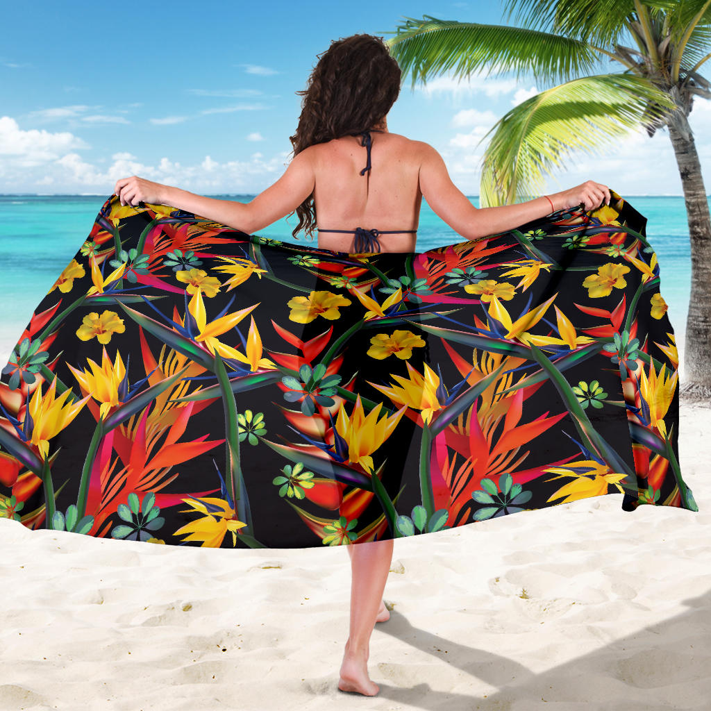 Bird Of Paradise Pattern Print Design BOP016 Sarong Pareo Wrap
