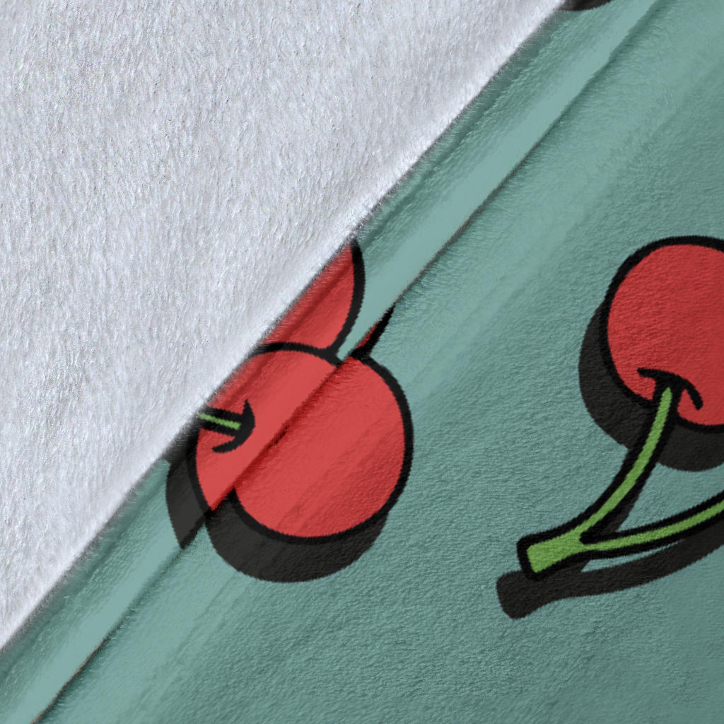 Cherry Pattern Print Design CH03 Fleece Blanket