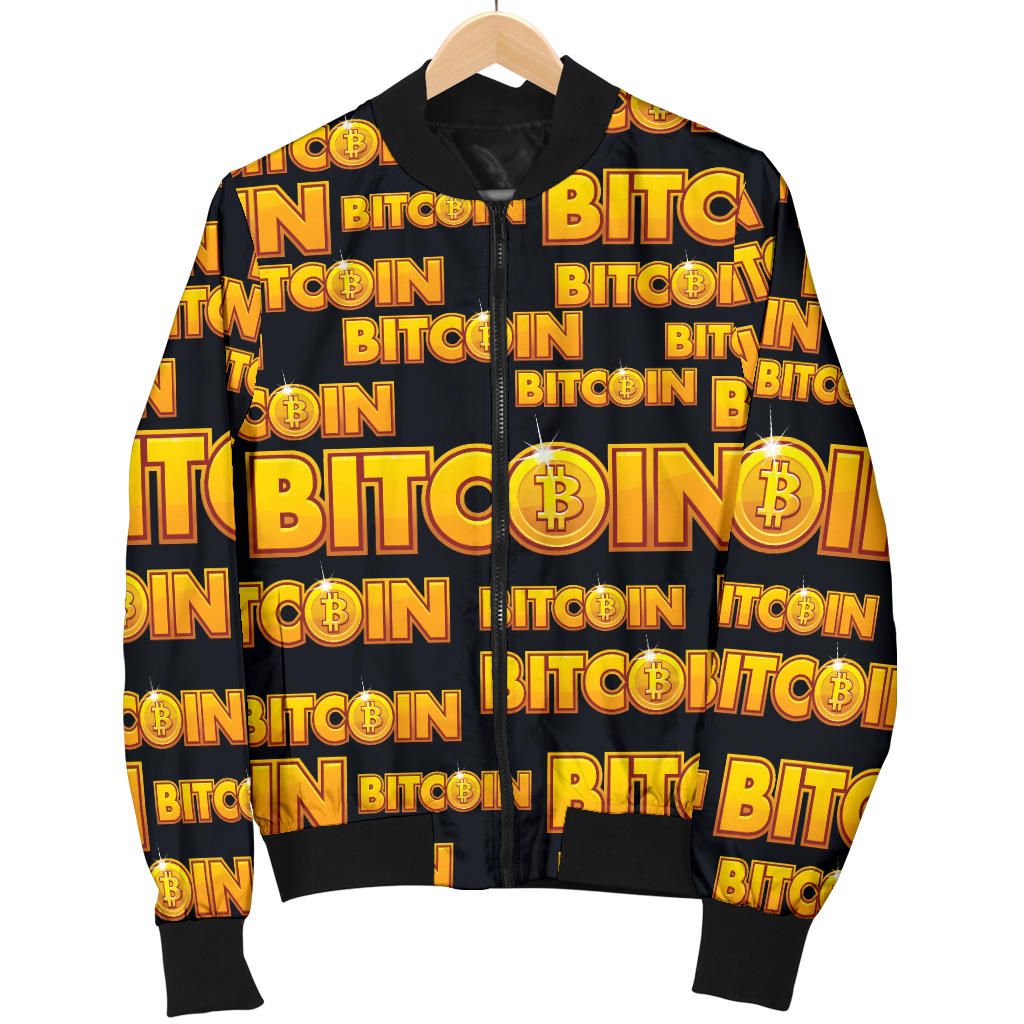 Bitcoin Pattern Print Design DO03 Men Bomber Jacket