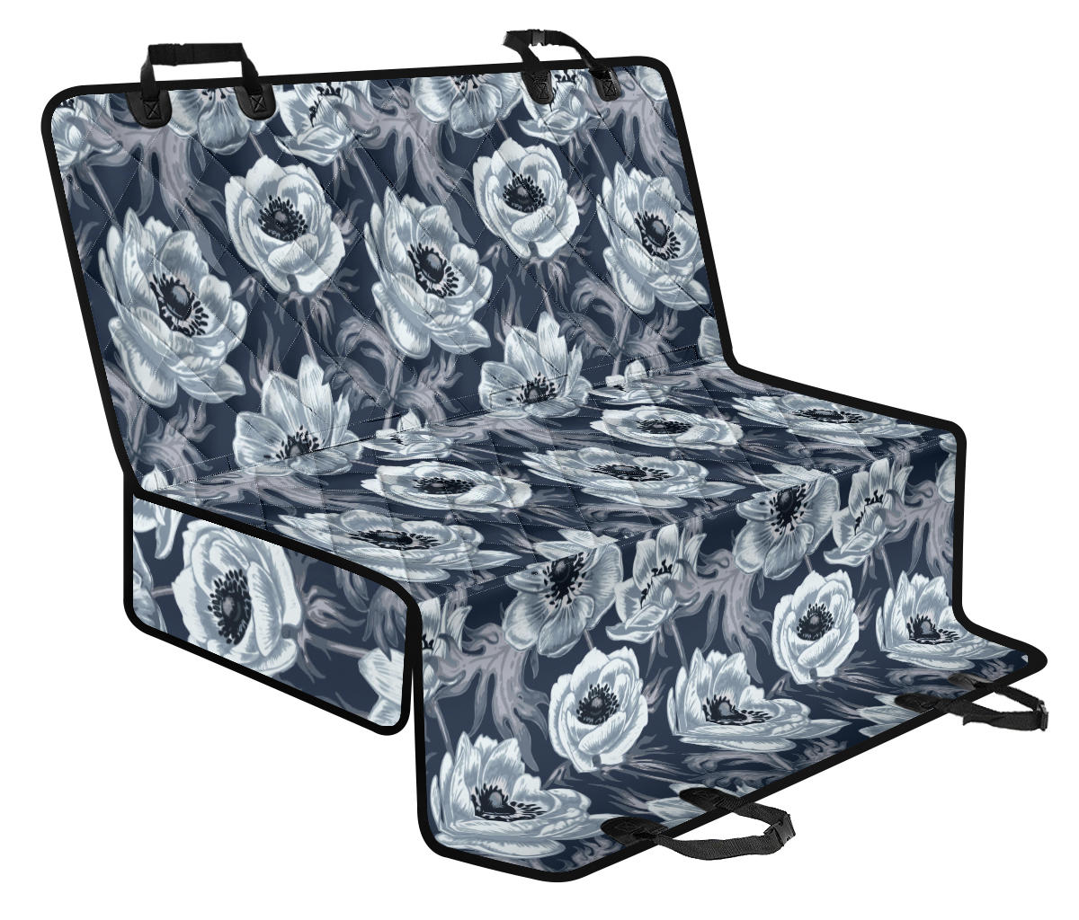 Anemone Pattern Print Design AM09 Rear Dog Seat Cover