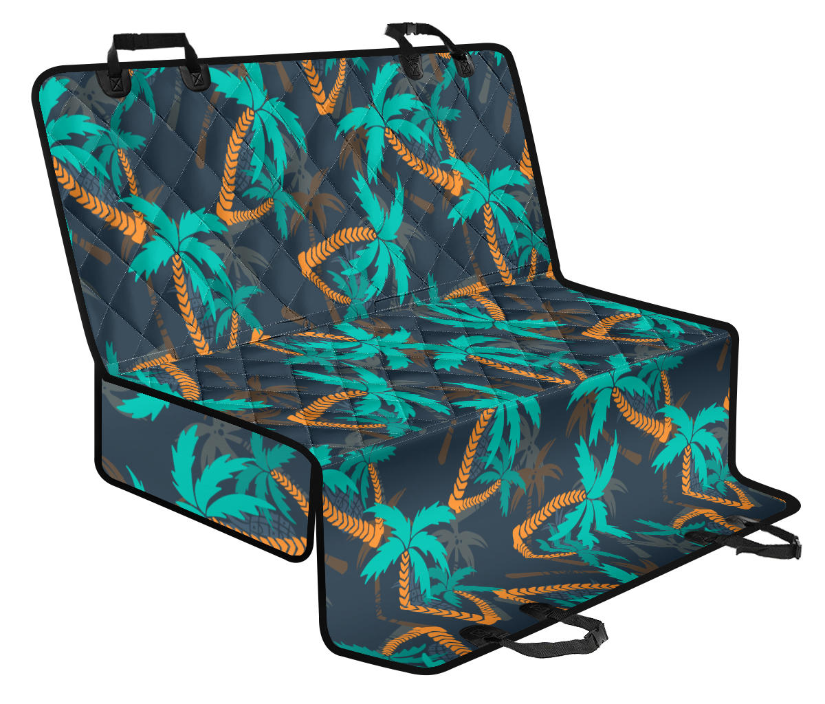 Palm Tree Pattern Print Design PT01 Rear Dog Seat Cover