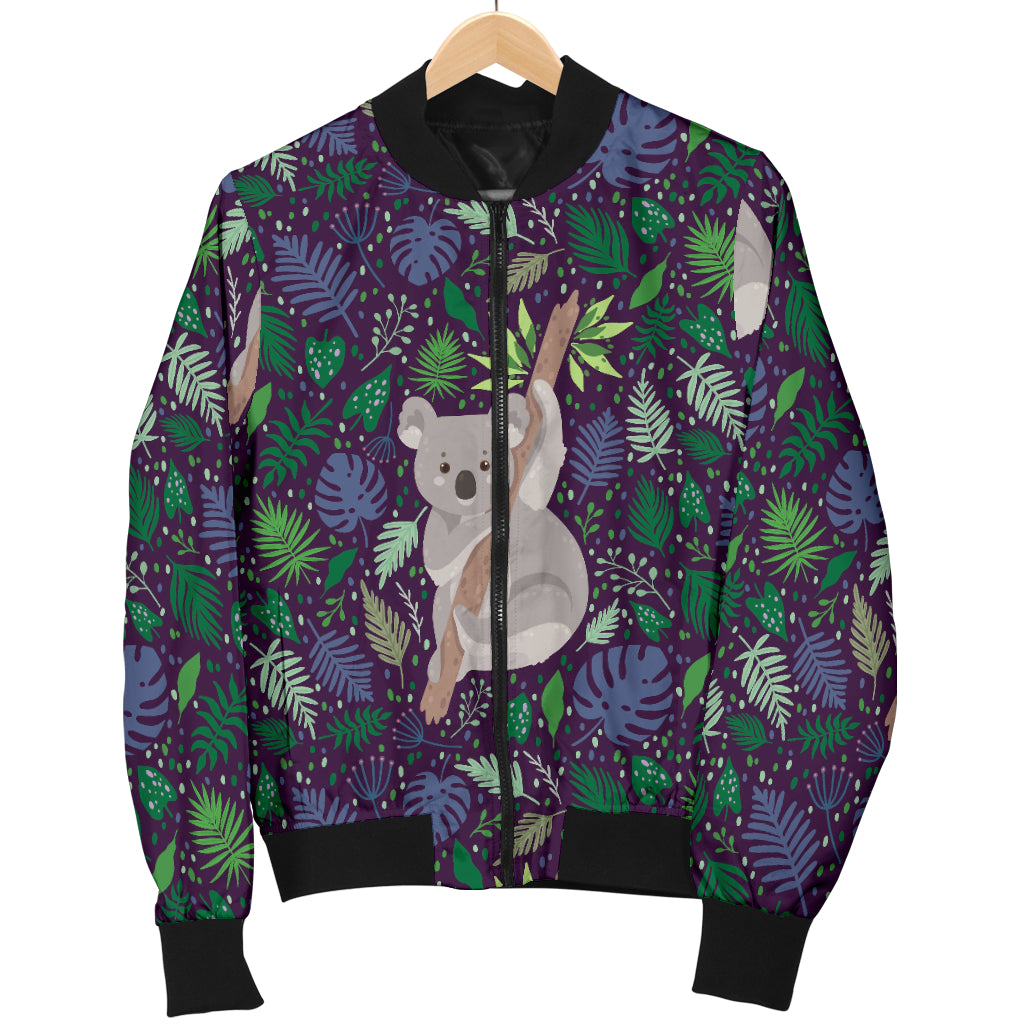 Koala Pattern Print Design 06 Women's Bomber Jacket