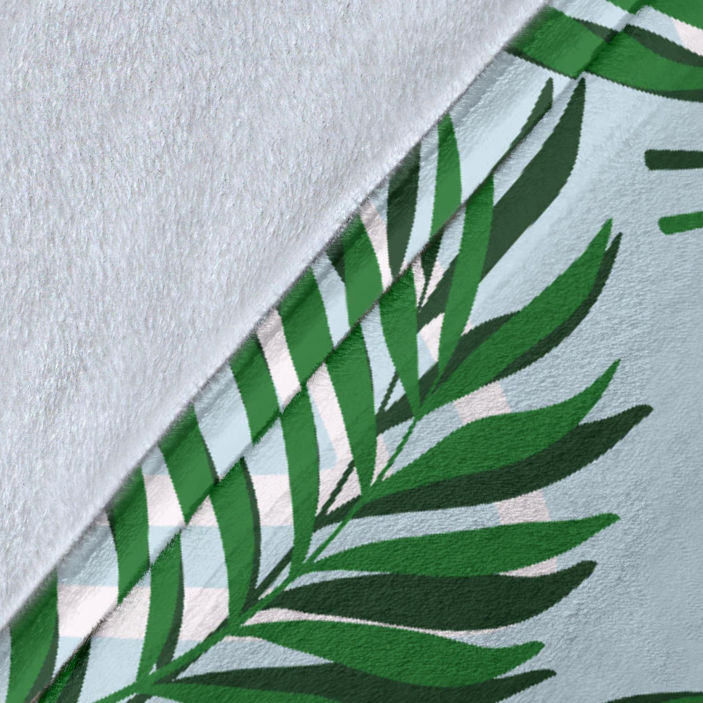 Palm Leaves Pattern Print Design PL06 Fleece Blanket