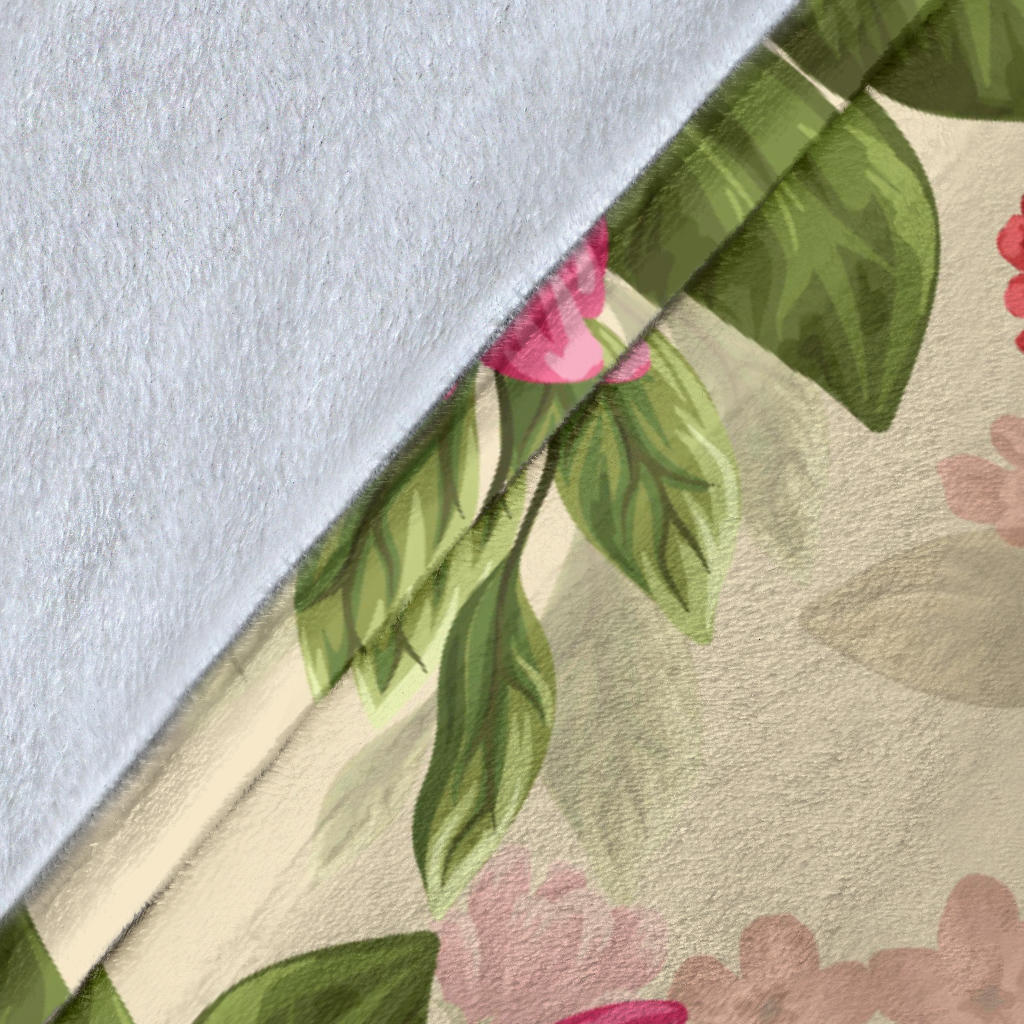 Summer Floral Pattern Print Design SF08 Fleece Blanket