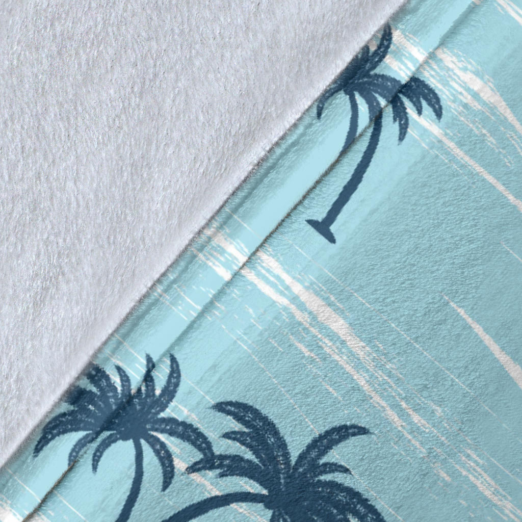 Palm Tree Pattern Print Design PT04 Fleece Blanket