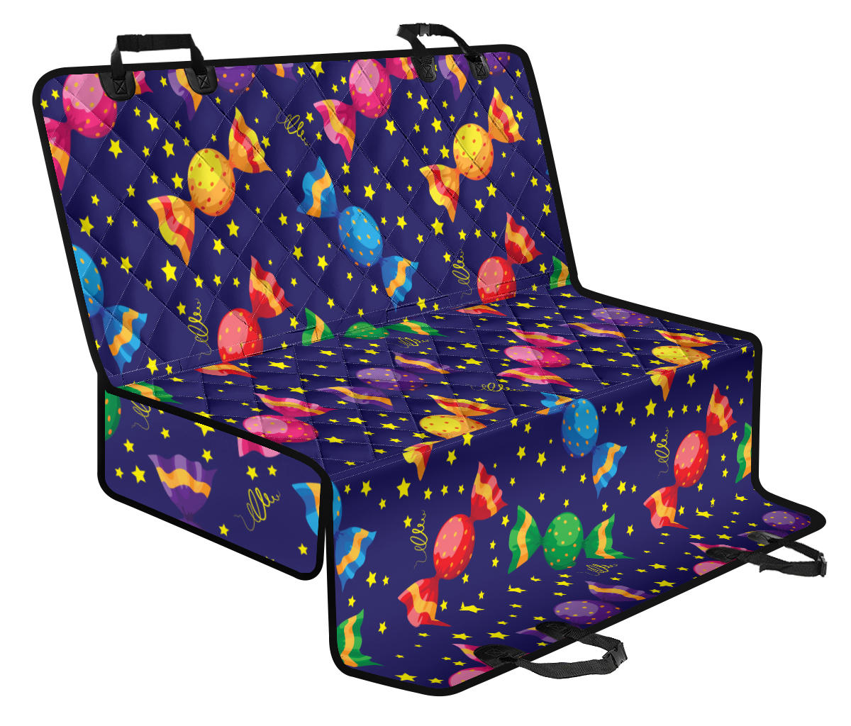 Candy Pattern Print Design CA06 Rear Dog Seat Cover