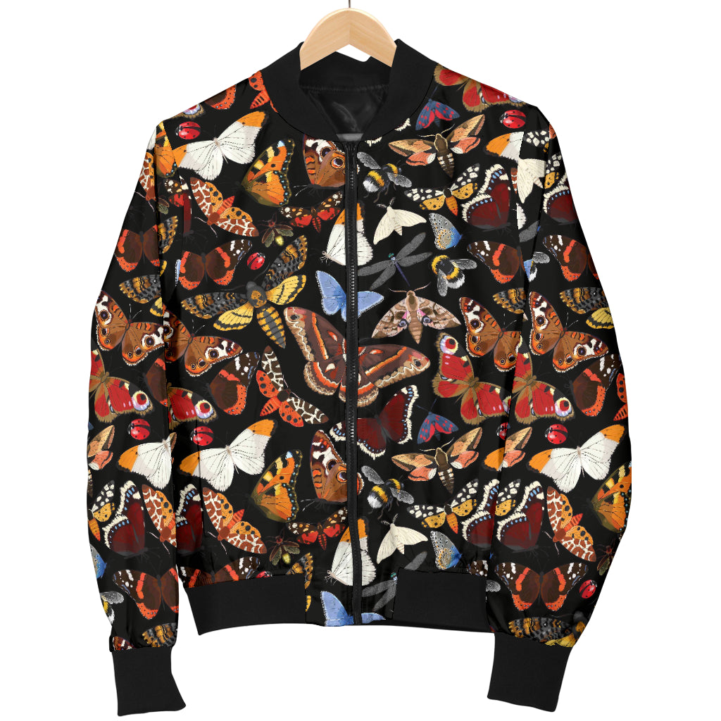 Butterfly Pattern Print Design 08 Women's Bomber Jacket