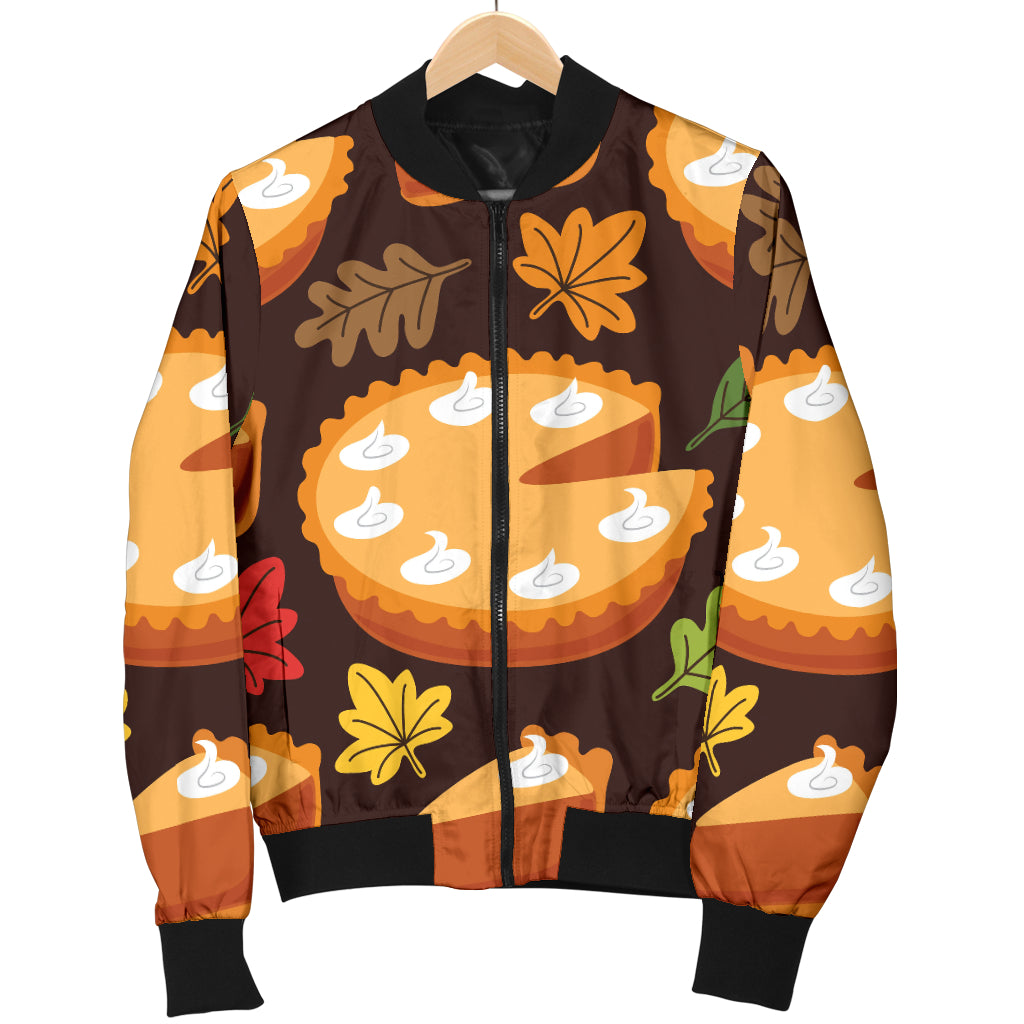 Pie Pattern Print Design A03 Women's Bomber Jacket