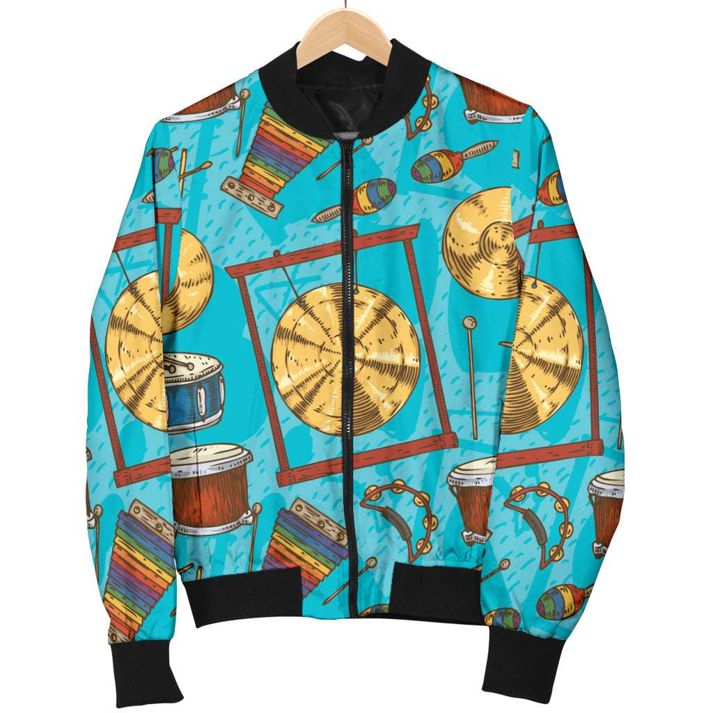 Percussion Pattern Print Design 03 Women's Bomber Jacket