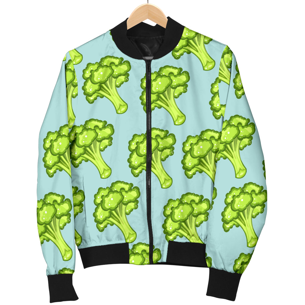 Broccoli Pattern Print Design 02 Women's Bomber Jacket