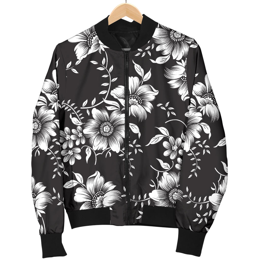 Gerberas Pattern Print Design GB02 Women Bomber Jacket