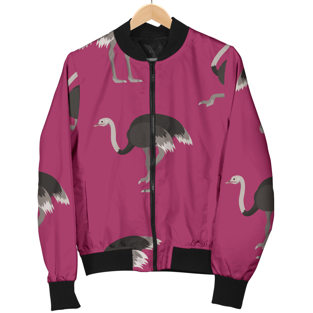 Emu Pattern Print Design 02 Women's Bomber Jacket