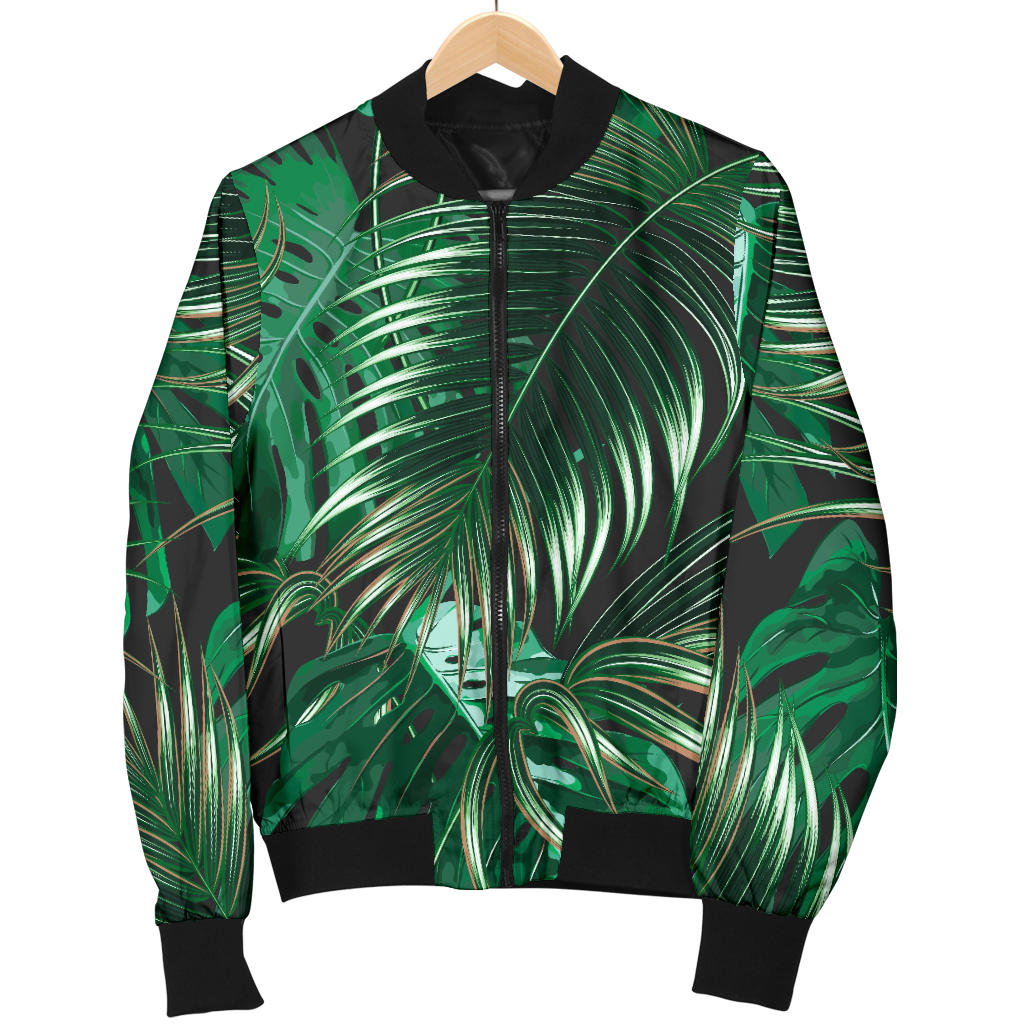 Tropical Flower Pattern Print Design TF012 Men Bomber Jacket