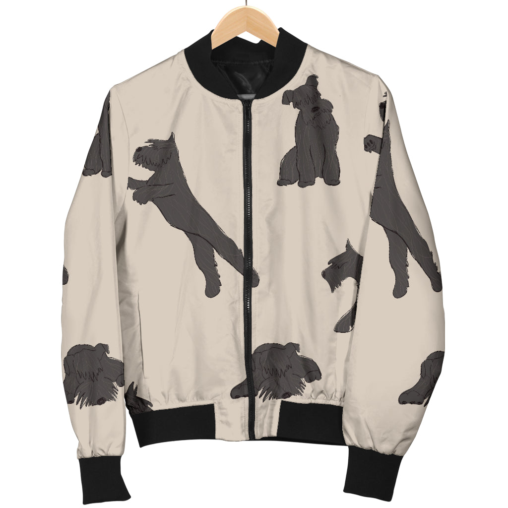 Schnauzers Pattern Print Design A06 Women's Bomber Jacket