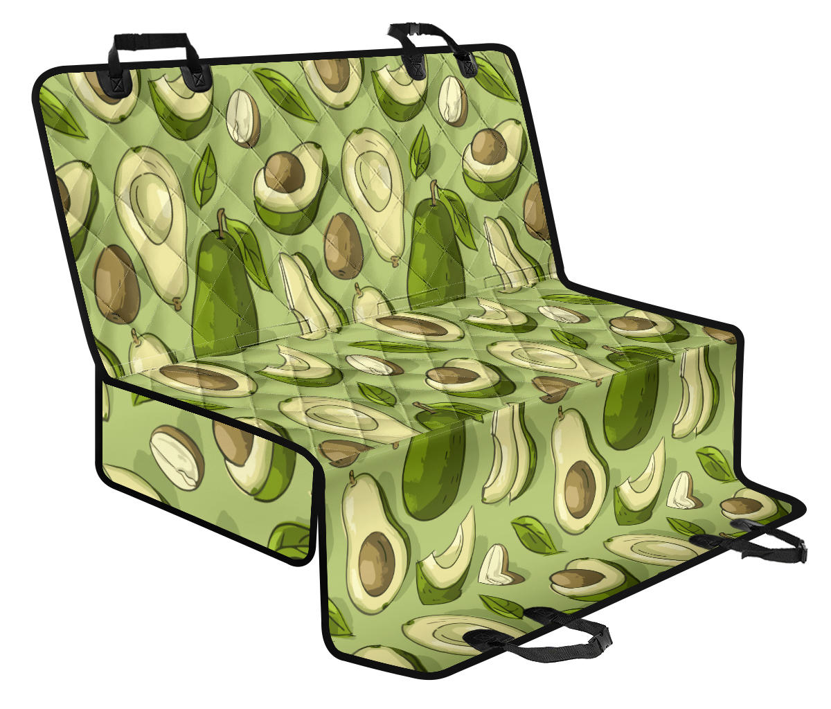 Avocado Pattern Print Design AC03 Rear Dog Seat Cover