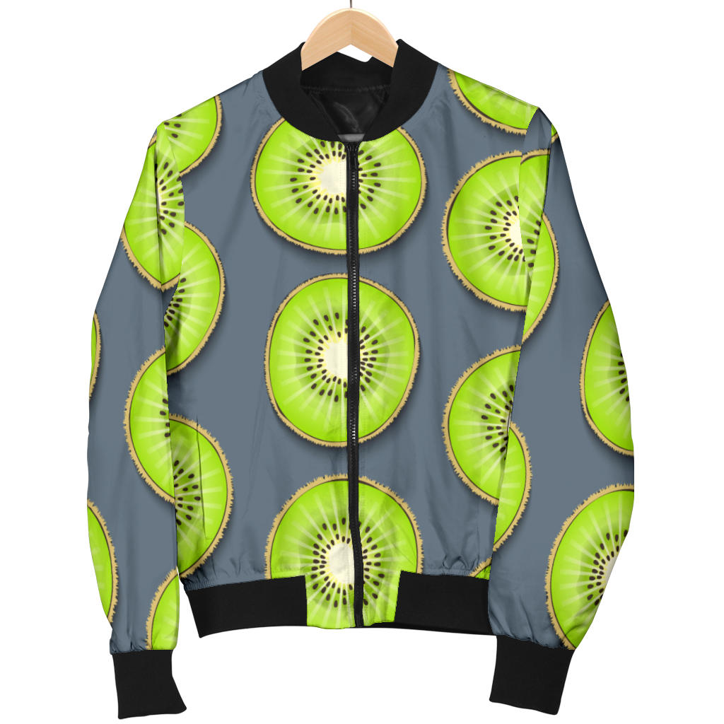 Kiwi Pattern Print Design KW06 Men Bomber Jacket