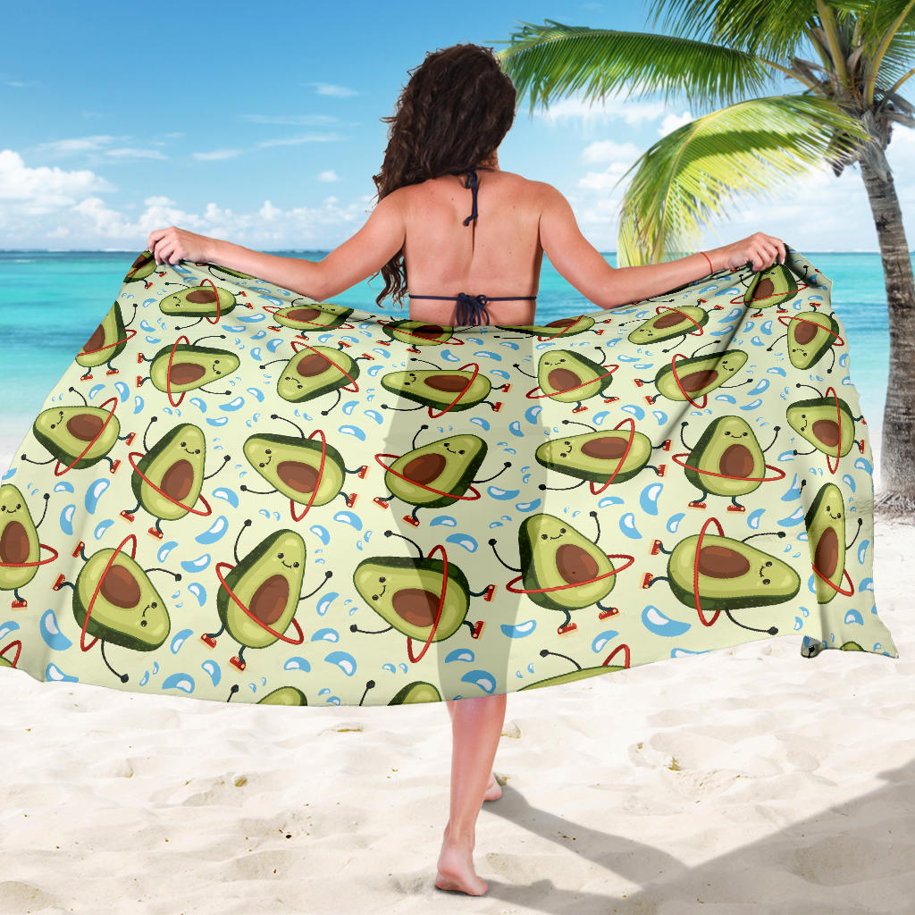 Avocado Pattern Print Design AC02 Sarong Pareo Wrap