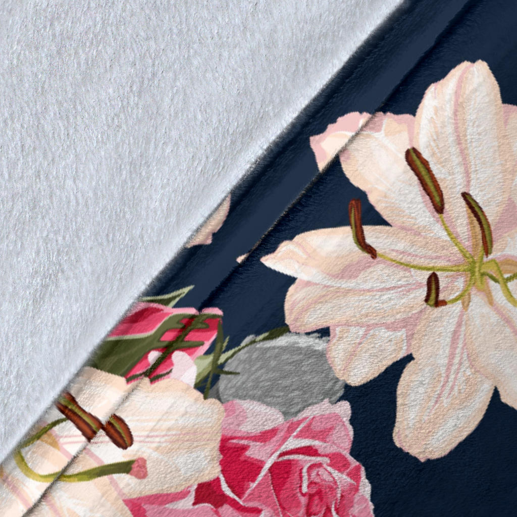Lily Pattern Print Design LY04 Fleece Blanket