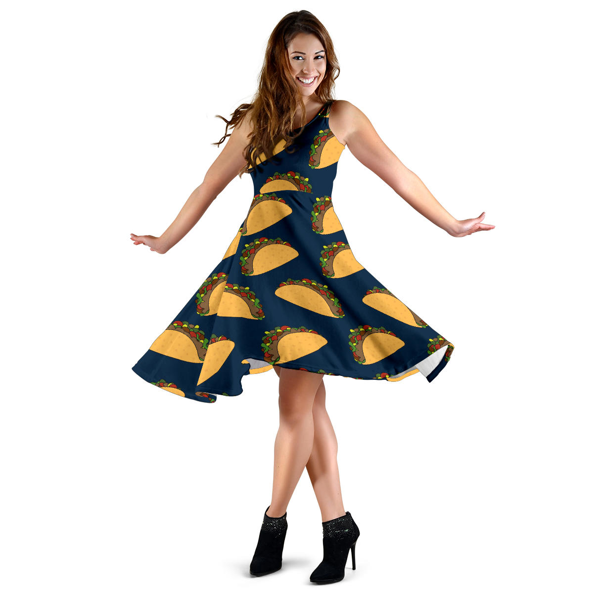 Taco Pattern Print Design TC04 Midi Dress