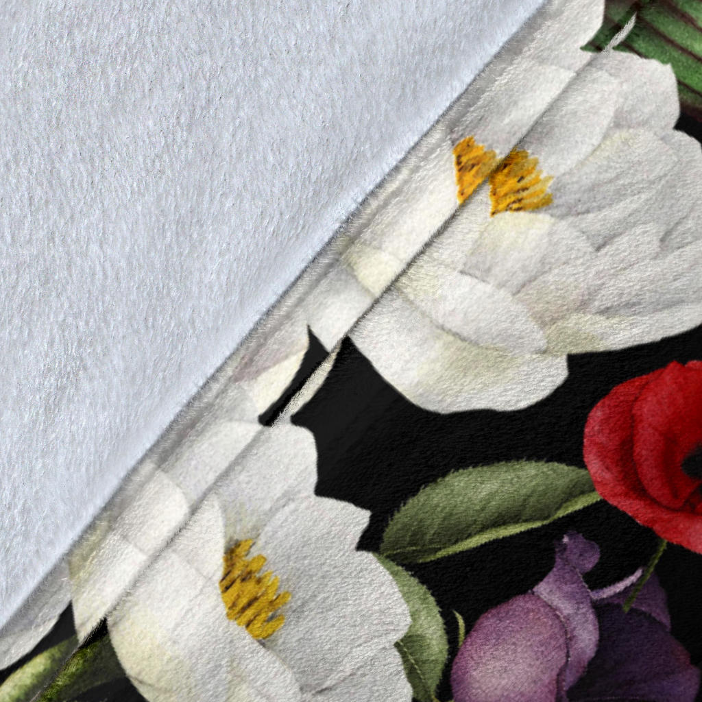 Summer Floral Pattern Print Design SF04 Fleece Blanket