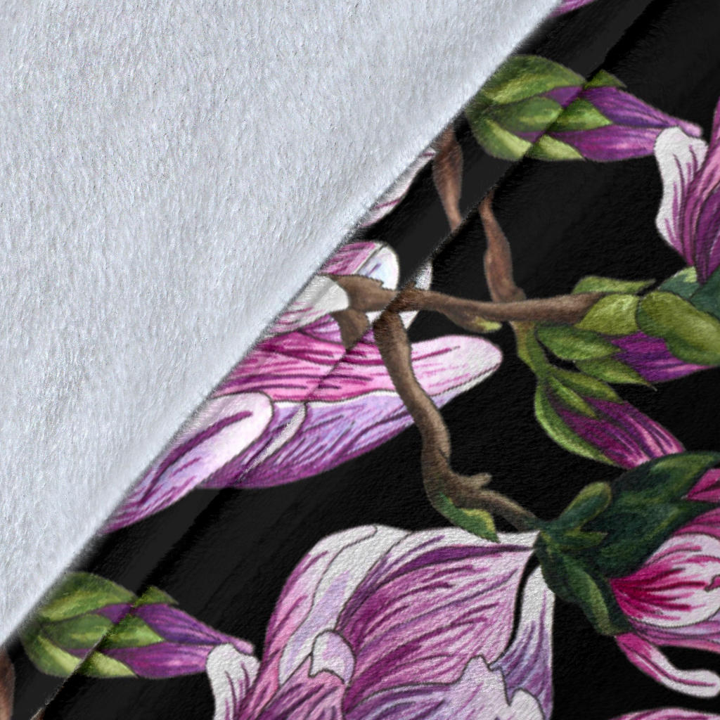 Magnolia Pattern Print Design MAG011 Fleece Blanket