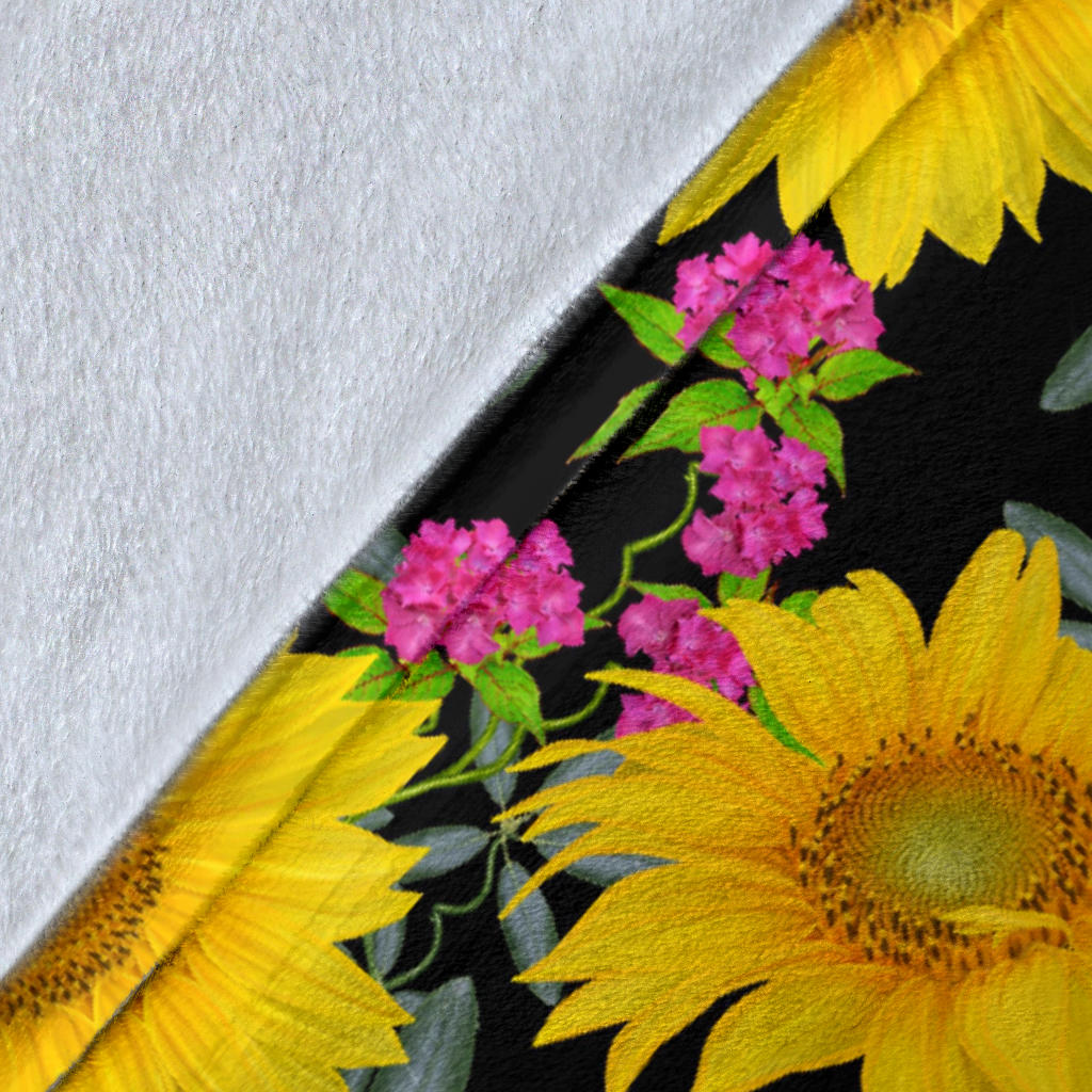 Sunflower Pattern Print Design SF014 Fleece Blanket