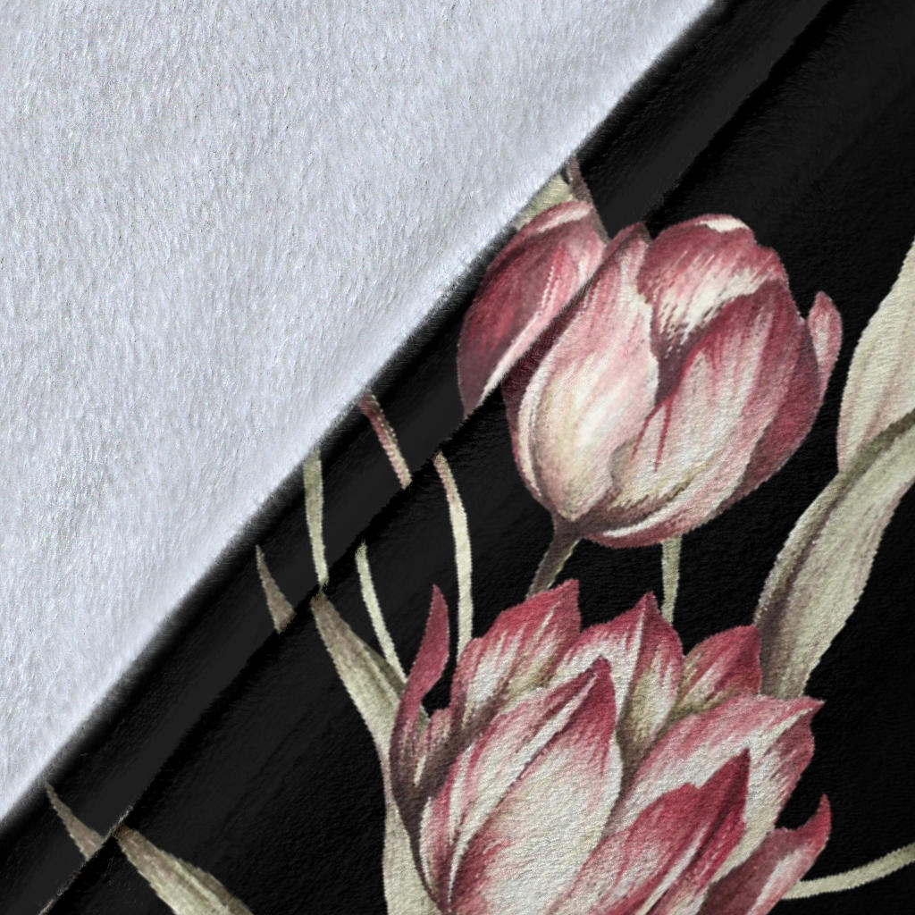Tulip Pink Pattern Print Design TP02 Fleece Blanket