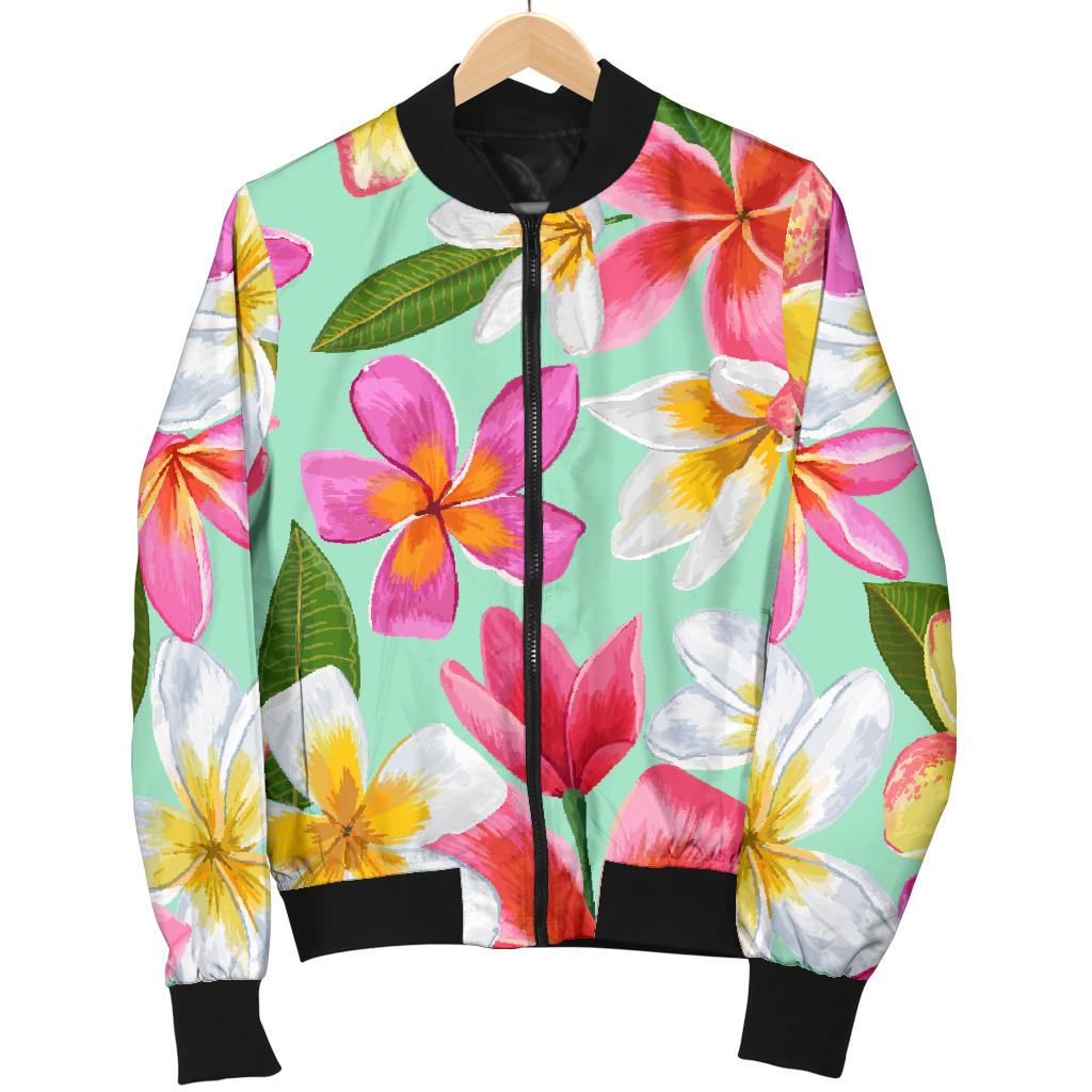 Plumeria Pattern Print Design PM014 Men Bomber Jacket