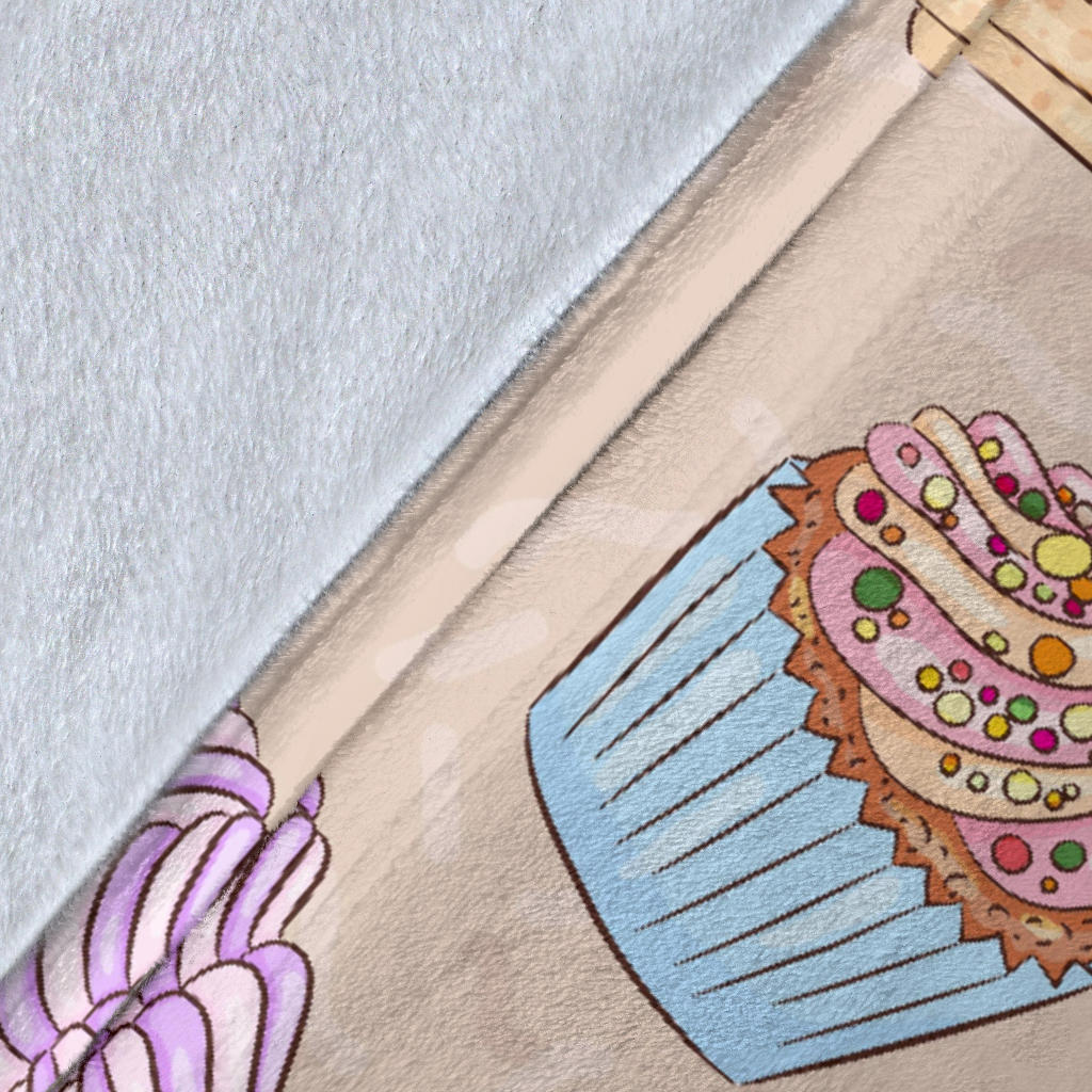 Cupcake Pattern Print Design CP06 Fleece Blanket