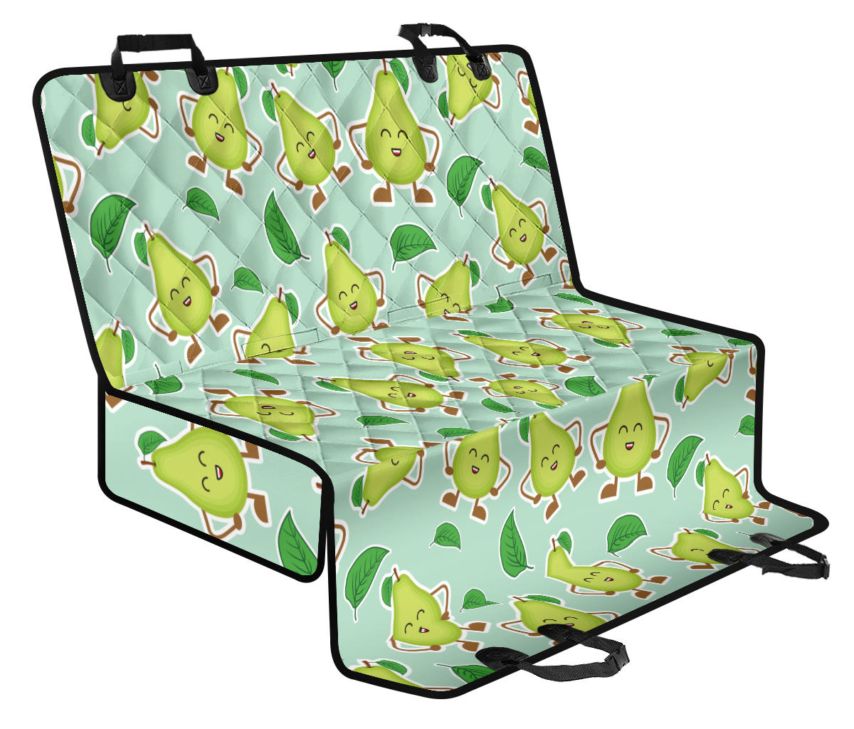 Avocado Pattern Print Design AC011 Rear Dog Seat Cover